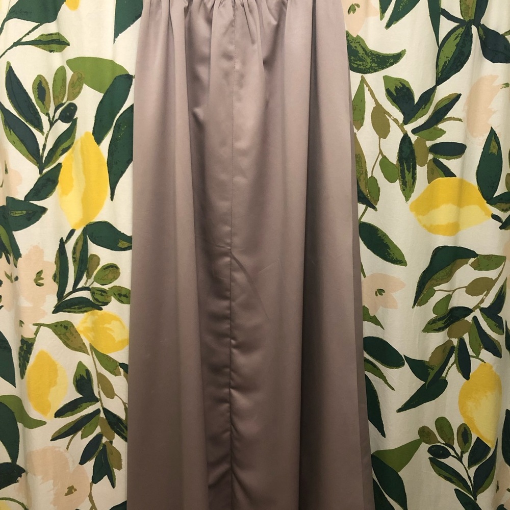 Satin floor length formal skirt